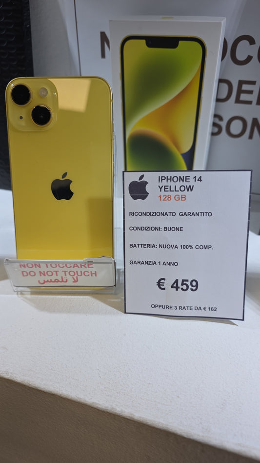 iPhone 14 YELLOW 128  GB white  - 5G Ricondizionato